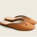 J. Crew Shoes | J. Crew Zoe Leather Ballet Flat Mule. Size 9. | Color: Brown/Tan | Size: 9