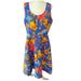 Anthropologie Dresses | Anthropologie Floral Cotton Dress, Sleeveless, Size 14 | Color: Blue | Size: 14
