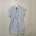 J. Crew Dresses | J. Crew Blue & White Striped Lace Up Shirt Dress 100% Cotton Womens Small | Color: Blue/White | Size: S