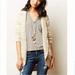 Anthropologie Sweaters | Anthropologie Knitted & Knotted Soubrette Cream Gray Sequin Open Style C | Color: Cream/Gray | Size: M