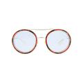 Gucci Accessories | Gucci Round-Frame Leather Sunglasses Red Womens | Color: Blue | Size: Os