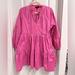 J. Crew Dresses | Euc J Crew Poplin Popover Dress | Color: Pink/Purple | Size: Sp