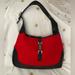 Gucci Bags | Gucci Red Felt Leather Jackie O Hobo Bag | Color: Black/Red | Size: Os