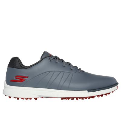 Skechers Men's GO GOLF Tempo GF Shoes | Size 9.5 Extra Wide | Gray/Red | Synthetic/Textile