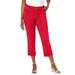 Plus Size Women's Classic Cotton Denim Capri by Jessica London in Vivid Red (Size 14) Jeans