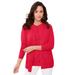 Plus Size Women's Fine Gauge Cardigan by Jessica London in Vivid Red (Size 26/28) Sweater