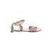 Steve Madden Sandals: Gold Solid Shoes - Women's Size 8 - Open Toe