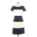 Banana Republic Casual Dress - Mini: Blue Stripes Dresses - Women's Size 2