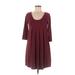 Splendid Casual Dress - A-Line: Burgundy Solid Dresses - Women's Size Medium