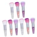 FRCOLOR 9 Pcs Transparent Handle Makeup Brush Kit De Manicura Bb Cream Brush Eyeshadow Brush Beauty Makeup Brush Blush for Cheeks Makeup Tool Loose Powder Filling Particle Drill Crystal