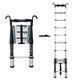 Folding Telescoping Ladder 2m/3.2m/3.6m/4m Extendable Ladders with Hooks, Aluminum Lightweight Telescoping Extension Ladder for Roofing Business, 150kg/330lbs Capacity (Size : 2.1M/7 ft) interesting