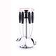 SinSed 5-Piece Set of Stainless Steel Kitchen Utensils with Rotating Storage Rack