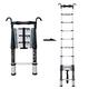 Folding Telescoping Ladder 2m/3.2m/3.6m/4m Extendable Ladders with Hooks, Aluminum Lightweight Telescoping Extension Ladder for Roofing Business, 150kg/330lbs Capacity (Size : 1.5M/5ft) interesting