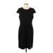 MICHAEL Michael Kors Casual Dress - Sheath High Neck Short sleeves: Black Solid Dresses - Women's Size Large