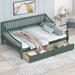 Full Size Daybed with 2 Storage Drawers and Support Legs