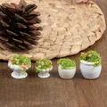 Mini pots de fleurs bonsaï pour plantes vertes accessoires de maison de courses meubles 1:12 2