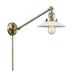 Longshore Tides Norah 1 - Light Dimmable Plug-in Swing Arm Metal in White/Yellow | 25 H x 8.5 W x 21 D in | Wayfair