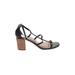 Dolce Vita Heels: Black Print Shoes - Women's Size 10 - Open Toe