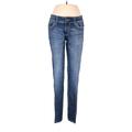 Wrangler Jeans Co Jeans - Mid/Reg Rise Skinny Leg Boyfriend: Blue Bottoms - Women's Size 11 - Dark Wash