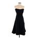 Nicole Miller New York Cocktail Dress - A-Line Strapless Sleeveless: Black Solid Dresses - Women's Size 8