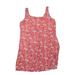 Columbia Casual Dress - A-Line Square Sleeveless: Red Floral Dresses - Women's Size 1X