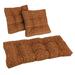 Rosdorf Park Square Spun Polyester Outdoor Tufted Settee Cushions Set Of 3 Vanya Paprika Polyester | 5 H x 19 W x 42 D in | Wayfair