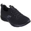 Slip-On Sneaker SKECHERS "SUMMITS", Damen, Gr. 41, schwarz (schwarz, uni), Textil, unifarben, sportlich, Schuhe, Freizeitschuh, Halbschuh, Slipper mit flexibler Traktionslaufsohle