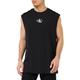 Calvin Klein Jeans Herren T-Shirt Monologo Sleeveless Tee Ärmellos, Schwarz (Ck Black), XXL