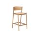 Tabouret de bar en hêtre, placage de chêne et bois de chêne naturel