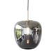 Lampe suspension en verre miroir et laiton