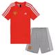 "Manchester United adidas Essentials 3-Stripes Tee and Shorts Set - Bright Red/White/Medium Grey Heather - Kids"