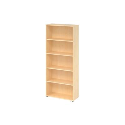 bümö Regal Ahorn, Standregal aus Holz für 5 Ordnerhöhen - Bücherregal 80 cm breit, Aktenregal für Ordner & Bücher, Büroregal, Holzregal, Ordnerregal, Image