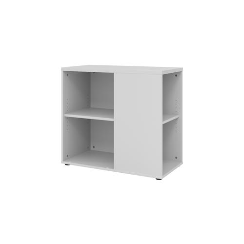 bümö Schreibtisch Schrank in grau, Container Schrank Büro für Ordner & Co. - Anstell-Container Schreibtisch, Schreibtisch Kommode, Büro Schrank