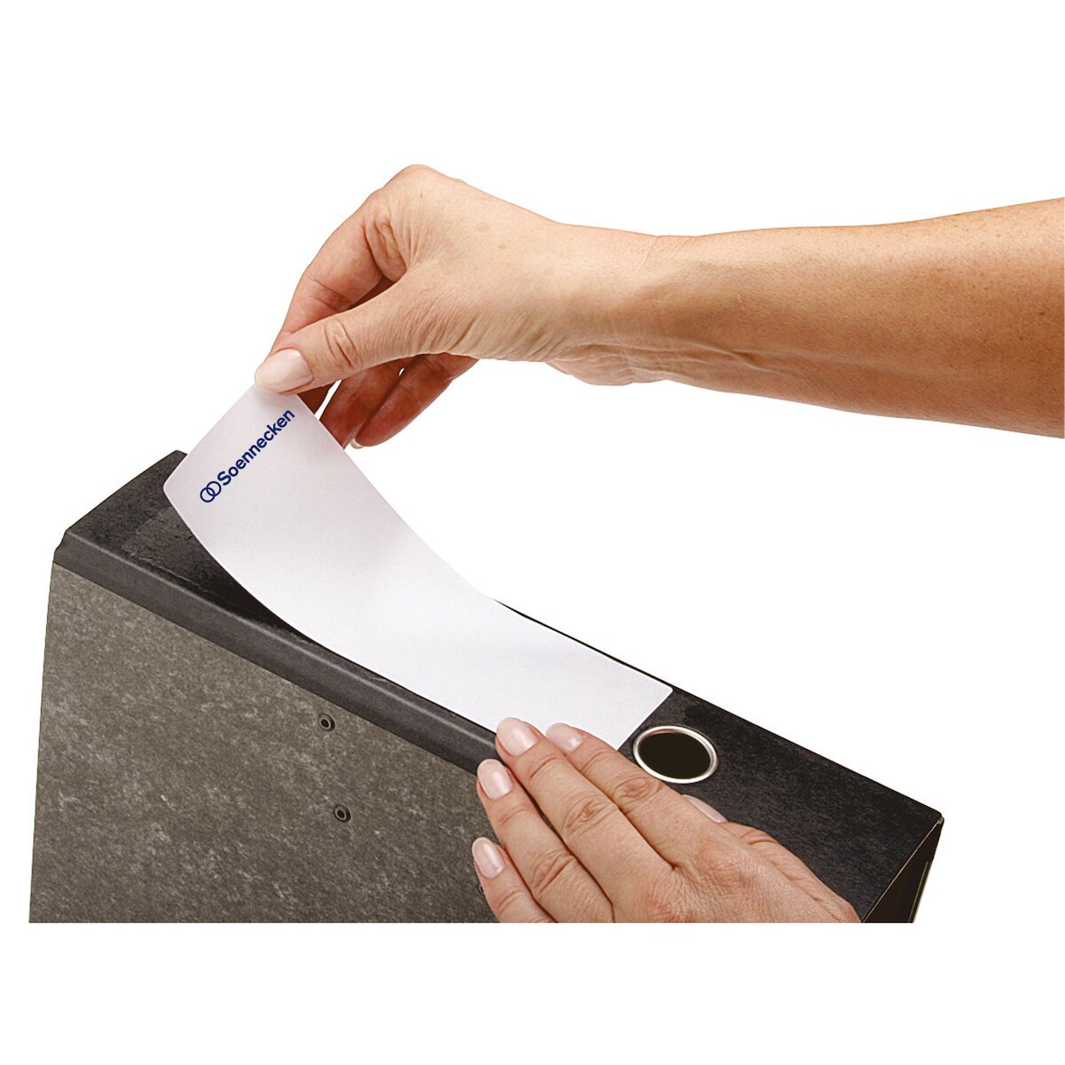 Soennecken Ordneretikett 66308 schmal/kurz sk weiß 700 St./Pack. Image