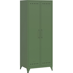 Bisley Fern Maxi Kleiderschrank aus Metall | Metallschrank im Retro-Instustrial Design in olivgrün Image