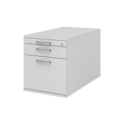 bümö Rollcontainer mit Hängeregister für Hängeordner, Container abschließbar in grau - Rollwagen mit Hängeregistratur als Schreibtisch Unterschrank Image