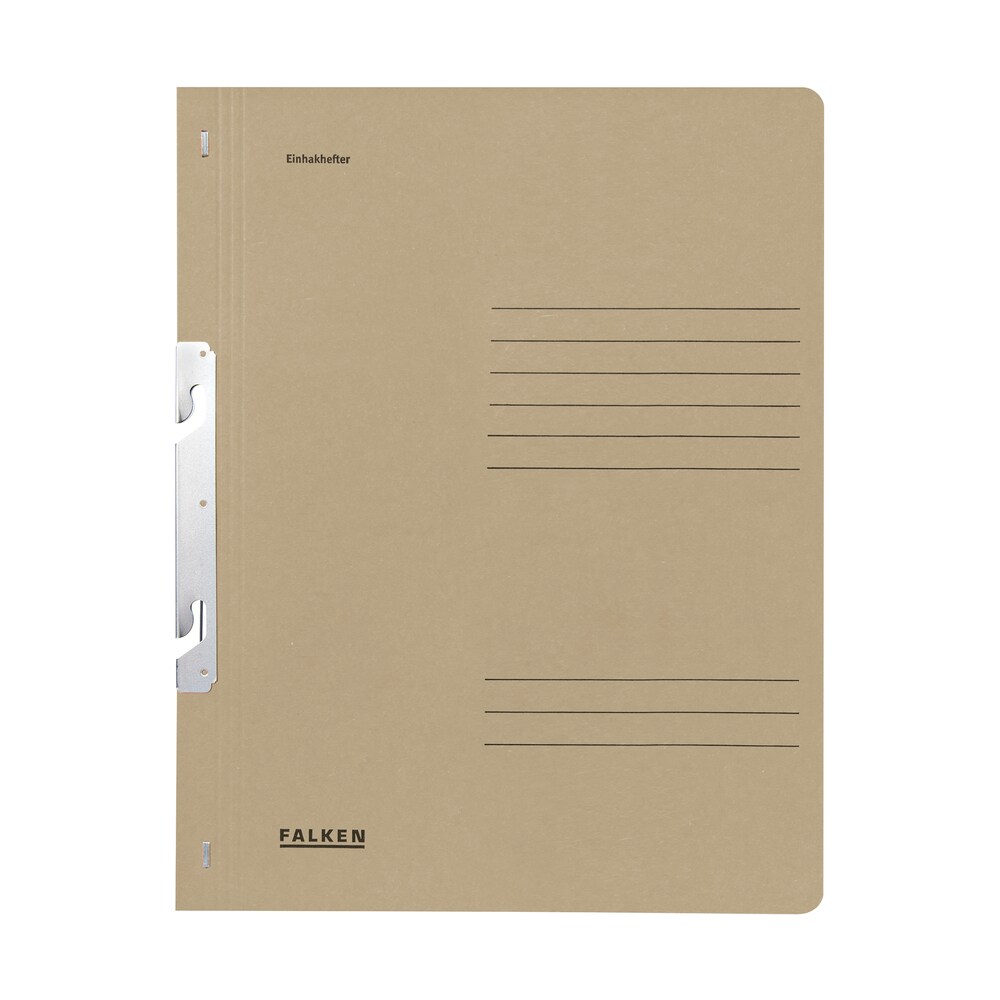 Falken, Einhakhefter für DIN A4, 250g/m2 Manila-RC-Karton, 1/1 Vorderdeckel, Behördenheftung Image