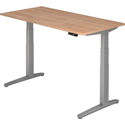 bümö elektrisch höhenverstellbarer Schreibtisch 160x80 cm mit Memory-Steuerung - Design Schreibtisch höhenverstellbar elektrisch, elektrischer Image