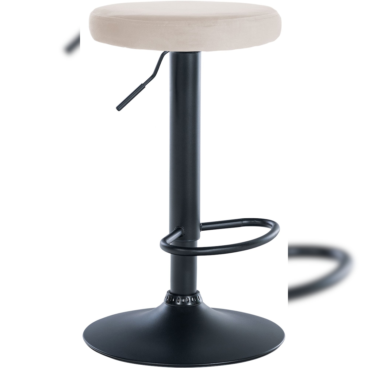 CLP Barhocker Ponte Samt-Bezug creme/schwarz Image