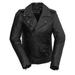 First Manufacturing WBL1390-L-BLK Rebel Leather Motorcycle Jacket Black - Large