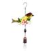 Bird wind chimes wrought iron pendant simple painted bell pendant garden outdoor decoration