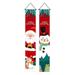 Christmas Porch Sign Santa Clause and Snowman Merry Christmas Hanging Banners for Indoor Outdoor Porch Wall Christmas Decoration