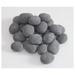 LeCeleBee 24 PCS Fireplace Ceramic Pebbles for Firepits or Fireplaces or Stoves in Gray