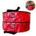 Christmas Wreath Storage Bag - Xmas Large Wreath Storage Container - Reinforced Wide Heavy Duty Handle and Double Sleek Zipper - Protect Your Ornaments Garland Party Decorations(Red 30 Inch)