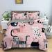 Animated cat 3D digital printing quilt cover products Cute Cat 3D Digital Printing Bedding Set Queen Duvet Cover Set 3D Bedding Digital Printing Comforter Set and Pillow Covers Hom