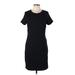 Old Navy Casual Dress - Sheath Crew Neck Short sleeves: Black Solid Dresses - Women's Size Large