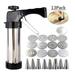 Kitchen Gadgets Ozmmyan Cake Cookies Cream Decoration Stainless Steel Decoratiogun Set For Decoration 13 Flower And 8 Nozzles Can Be Replaced. Suitable For Household Bak Clearance