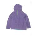 Lands' End Windbreaker Jackets: Purple Print Jackets & Outerwear - Kids Girl's Size 10
