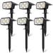 Sucolite 6-Pack Spot EC36 Lights Outdoor 59 LED Lights Outdoor Waterproof Outdoor Lights for Yard with 3 Lighting Modes Landscape Spotlights for Garden Pathway Driveway Walkway