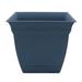 The HC Companies 8 EC36 Inch Eclipse Square Planter with Saucer - Indoor Outdoor Plant Pot for Flowers Vegetables and Herbs Slate Blue